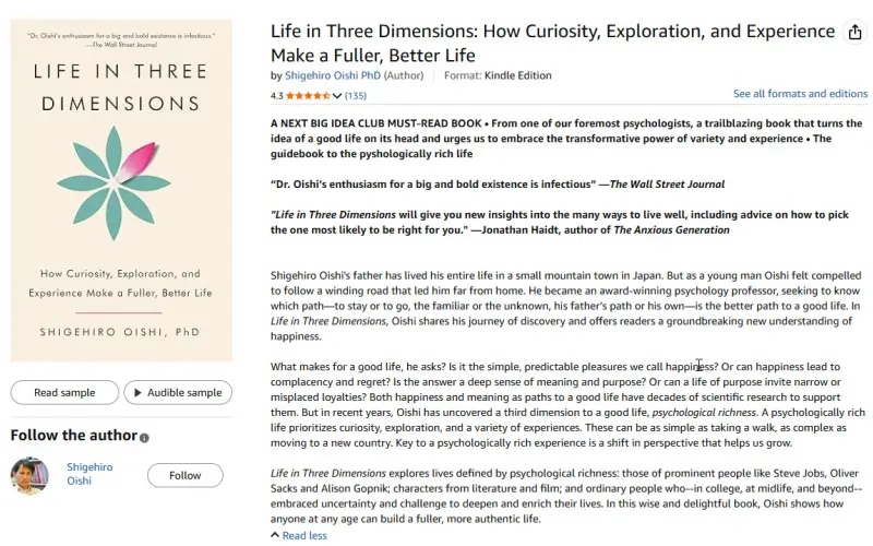 FREE BOOK: Life in Three Dimensions – Shigehiro Oishi